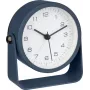 TFA Dostmann 60.1042.06 Despertador de mesa de quartzo analógico azul com ponteiro dos segundos contínuo