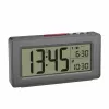 TFA Dostmann 60.2563.10 Despertador rádio-controlado, alarme duplo, antracite