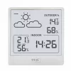 TFA Dostmann CLEO Estação meteorológica radiofónica, preto, controlada por rádio DCF-77, previsão 12-24h, temperatura e humidade interior/exterior, alarme de gelo, retroiluminação 35.1176.02