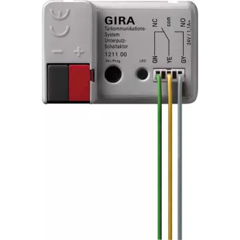 GIRA Atuador de comutação para comunicação de porta, encastrar, 1 contacto NO, 10 A 121100