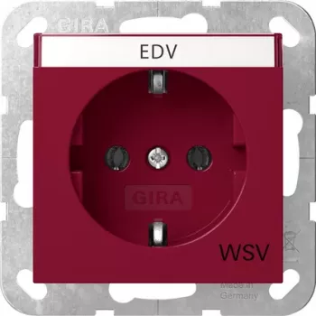 Gira 4457108 Tomada SCHUKO com tampa basculante, System 55, branco puro brilhante