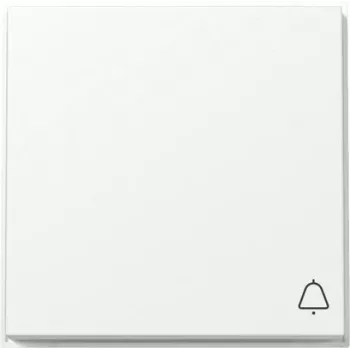 GIRA TX_44 Tecla basculante com símbolo de campainha, branco puro acetinado (328666)