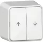 Interruptor de tecla de superfície GIRA 315913, controlo de estores, branco puro acetinado