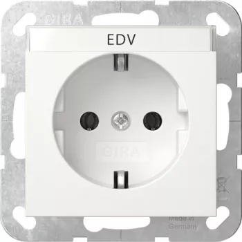 Tomada SCHUKO GIRA 445727 System 55 branco puro