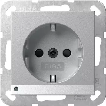 Tomada SCHUKO GIRA 417026 com luz de orientação LED, System 55