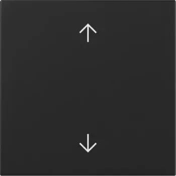 Tecla GIRA com símbolos de seta cima/baixo, preto mate, System 55 3616005