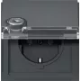 Tomada SCHUKO GIRA 456967 com fechadura de cilindro de fecho igual, branco puro brilhante