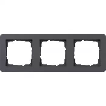 Moldura Gira E1, 3 tomadas, antracite (0213152)