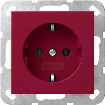 Tomada SCHUKO Gira System 55 vermelho 4455108