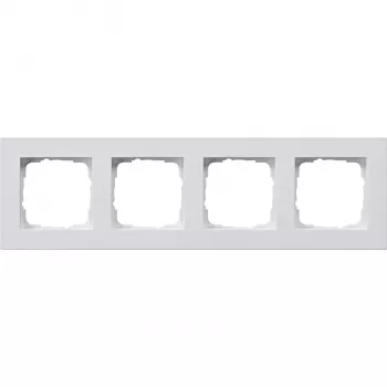 Gira moldura de cobertura 4 módulos branco puro brilhante 0214295
