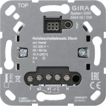 Gira módulo de relé 2 canais System 3000 540400