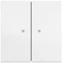 Gira System 55 tampa de interruptor de tecla, 2 módulos, branco puro brilhante (RAL 9010) 363170