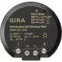 GIRA 244000 módulo regulador LED universal, encastrar, eletrónico, 230 V AC, 3-100 W LED / 20-200 W halogéneo, corte de fase ascendente, arranque suave, função de memória