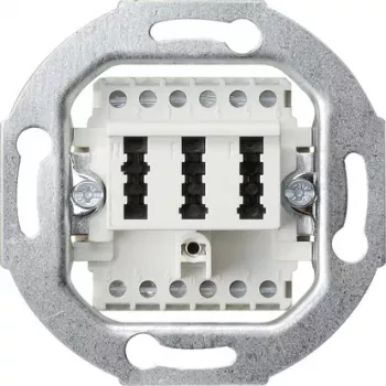 GIRA 003202 tomada de ligação TAE, 2x6/6 NFF, branco