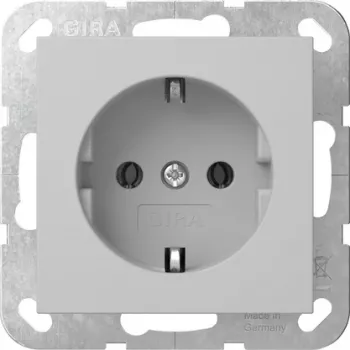 Gira tomada SCHUKO System 55, cinzento mate, proteção reforçada contra contacto 4180015