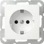 GIRA 475503 tomada SCHUKO com luz de orientação LED, proteção reforçada contra contacto, branco brilhante