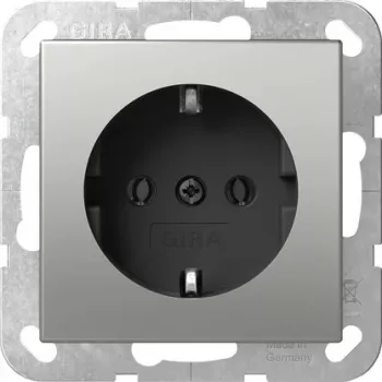 Tomada SCHUKO Gira sem garras aço inoxidável 4466600