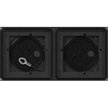 Caixa de encastrar Gira System 106 2 funções, preto 551200