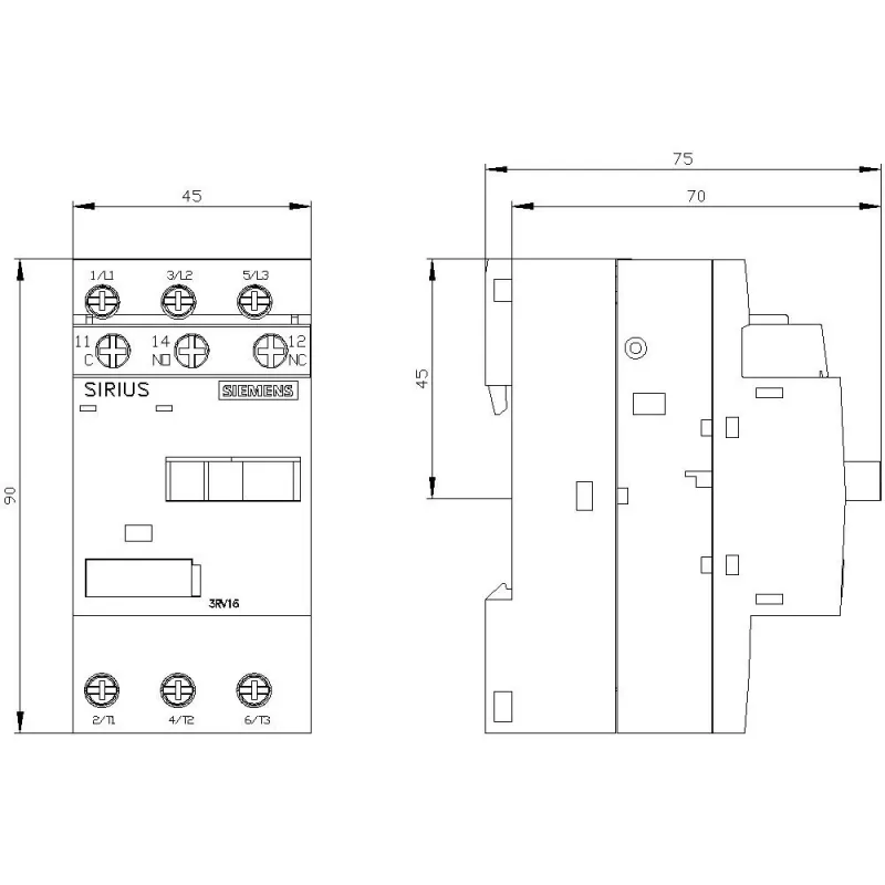 Siemens 3RV1611-1AG14 disjuntor de proteção de motor