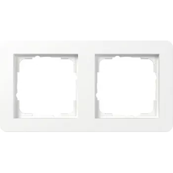 GIRA 0212151 Moldura de cobertura 2 módulos System 55 branco puro mate