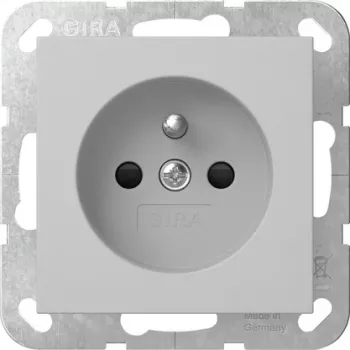 GIRA 4485015 Tomada Schuko com contacto de proteção, System 55, branco puro brilhante