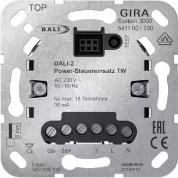 Gira System 3000 módulo de controlo de potência DALI-2 para Tunable White 541100