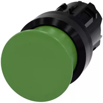 Siemens SIRIUS ACT Elemento frontal de botão de cogumelo, plástico, verde, 40 mm, momentâneo 3SU1000-1AD40-0AA0