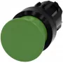 Siemens SIRIUS ACT Elemento frontal de botão de cogumelo, plástico, verde, 40 mm, momentâneo 3SU1000-1AD40-0AA0