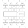 Siemens SIRIUS bloco de contactos auxiliares 1NO+3NC, montagem frontal, terminais de parafuso, 3RH2911-2HA13