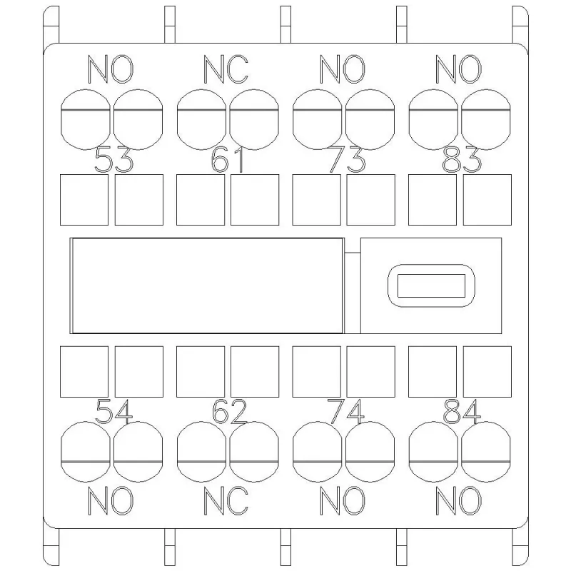 Siemens SIRIUS bloco de contactos auxiliares 3NO+1NC montagem frontal 3RH2911-2XA31-0MA0