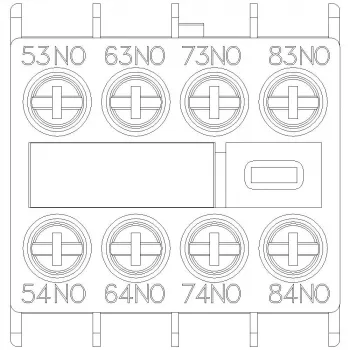 Siemens 3RH2911-1XA40-0MA0 bloco de contactos auxiliares, 4 NO, ligação por parafuso, montagem lateral para SIRIUS 3RH2/3RT2