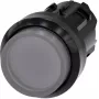 Siemens SIRIUS ACT 3SU1001-0BB70-0AA0 elemento frontal para botão de pressão luminoso, plástico, transparente