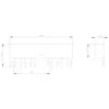 Siemens 3RV19152AB barramento, passo 55 mm, 3RV1915