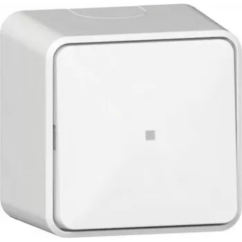 Interruptor de basculante GIRA 311613 com função de controlo, comutador, saliente, branco puro