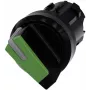 Elemento frontal de seletor Siemens SIRIUS ACT, plástico, verde, 22 mm, 2 posições, O-I, com retenção 3SU1002-2BF40-0AA0