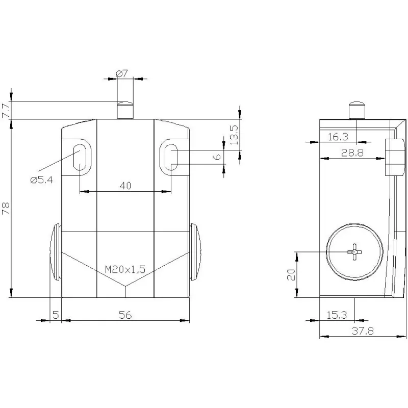 Interruptor de posição Siemens SIRIUS 3SE5, rolete, 1NO+1NC, IP66/IP67 3SE5122-0CA00