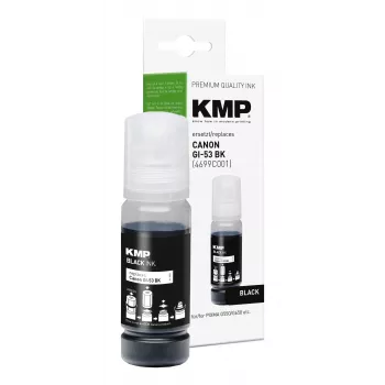 Tinta de recarga KMP PRINTTECHNIK para Canon GI-53BK, preto, 60 ml, compatível 1583,0001