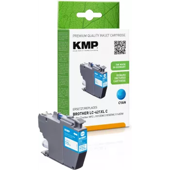 Tinteiro de ciano reciclado KMP para Brother MFC-J1010DW (LC421XLC, 500 páginas, 7 ml) 1548,4003