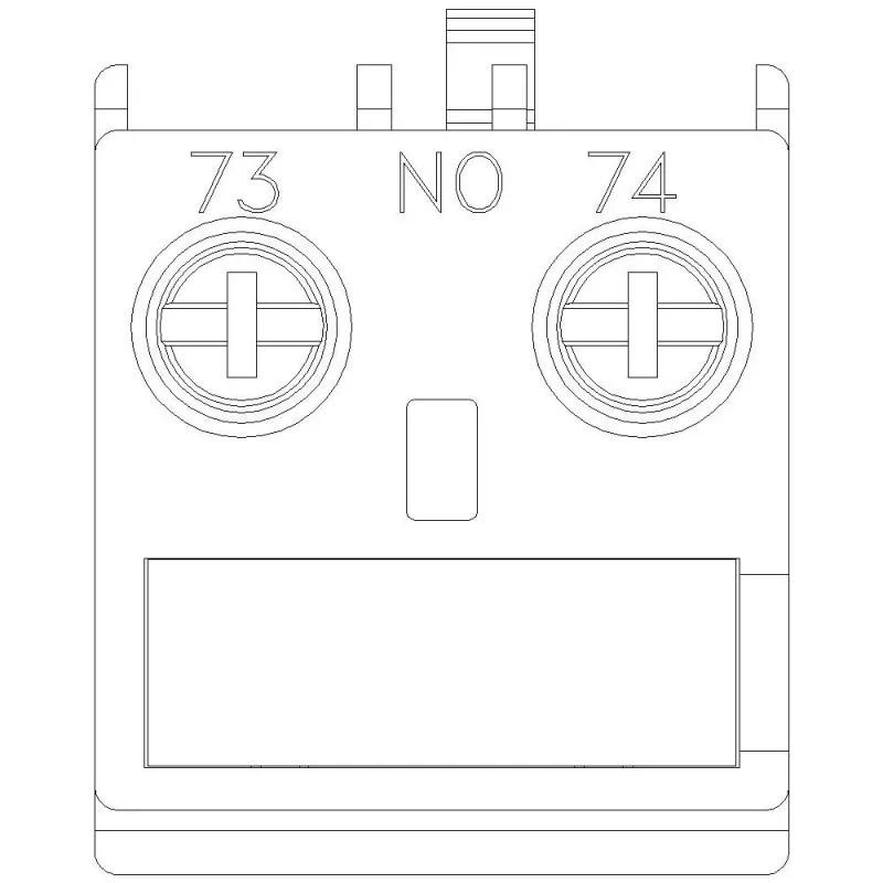 Bloco de contactos auxiliares Siemens SIRIUS 1 NA montagem frontal para contactores 3RT2 e relés 3RH2, terminais de parafuso, isolamento 690V, 3RH2911-1AA10