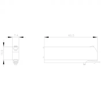 Terminal de calha Siemens 3ZY1122-1BA00, 6 unidades
