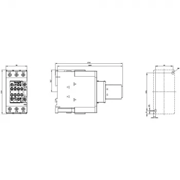 Contator de potência SIEMENS SIRIUS 3RT20, 37 kW, 72 A, 3 polos, bobina 24 V AC, 2 NA + 2 NF contactos auxiliares 3RT20381AD04