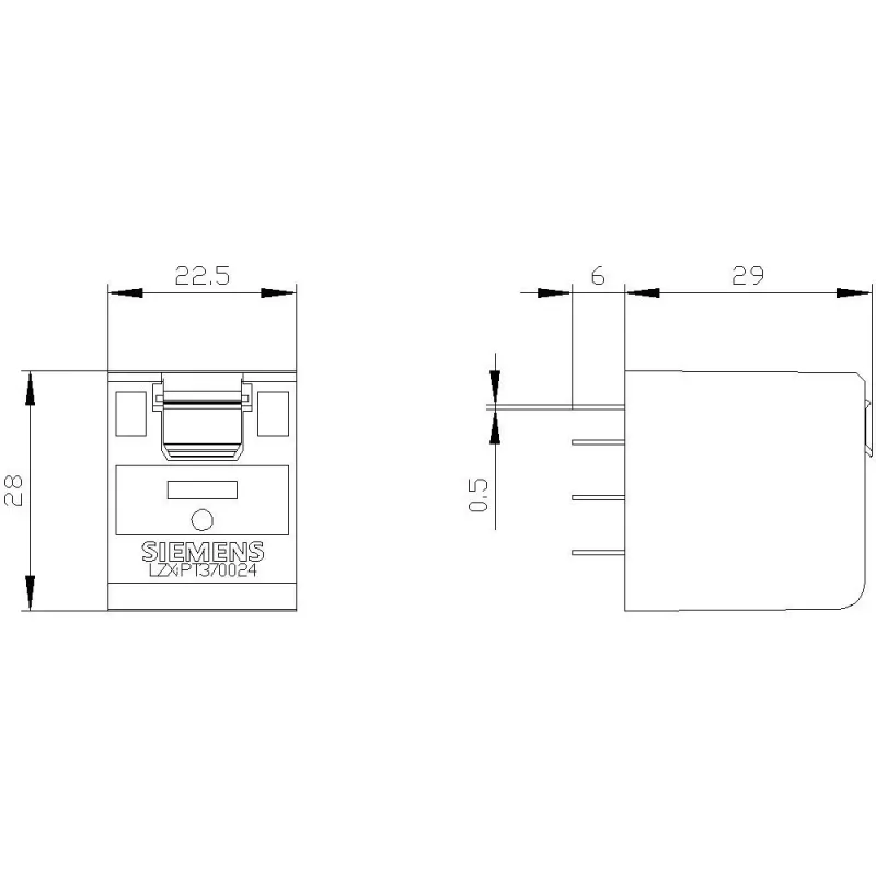 Relé de encaixe Siemens SIRIUS LZX:PT370024 24V DC 3CO 10A