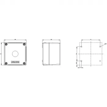 Siemens 3SU1801-1AA00-1AA1 Caixa para seletor de 4 posições