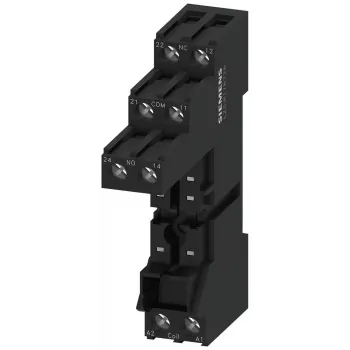 Base de relé Siemens LZS:RT78726 de 4 polos para SIRIUS 3TG10, terminais de parafuso, montagem em calha DIN/parafuso, cinzento