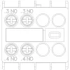 Siemens bloco de contactos auxiliares 3RH2911-1HA20, 2 NA, montagem frontal, terminais de parafuso