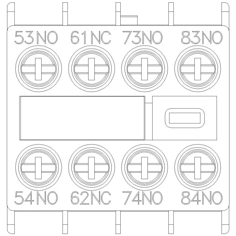 Siemens 3RH2911-1XA31-0MA0 bloco de contactos auxiliares, 3NO+1NC, montagem frontal, terminais de parafuso