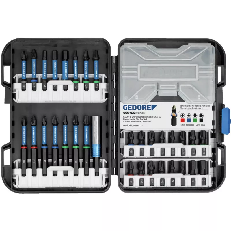 GEDORE conjunto de bits 666-032, 32 peças (3517470)