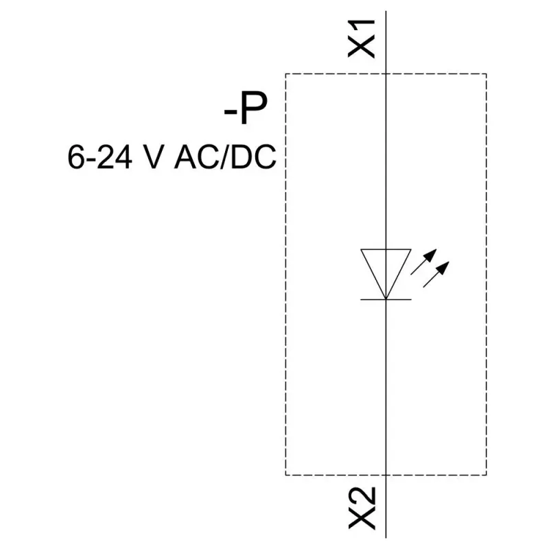 Siemens SIRIUS ACT módulo LED com LED integrado, AC/DC 6-24V, amarelo (3SU14011BG301AA0)