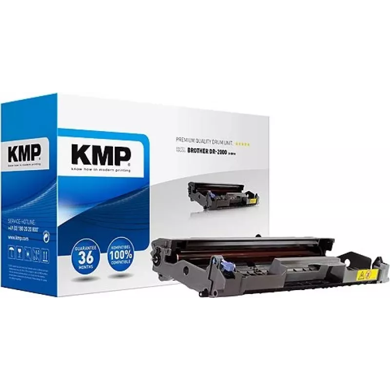 Unidade de tambor KMP PRINTTECHNIK B-DR10 para Brother DR-2000, 12 000 páginas, durável, compatível 1159,7000