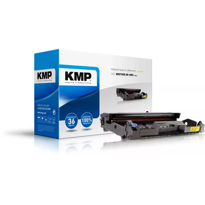 Unidade de tambor KMP PRINTTECHNIK B-DR10 para Brother DR-2000, 12 000 páginas, durável, compatível 1159,7000